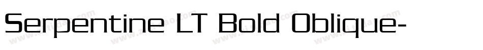 Serpentine LT Bold Oblique字体转换